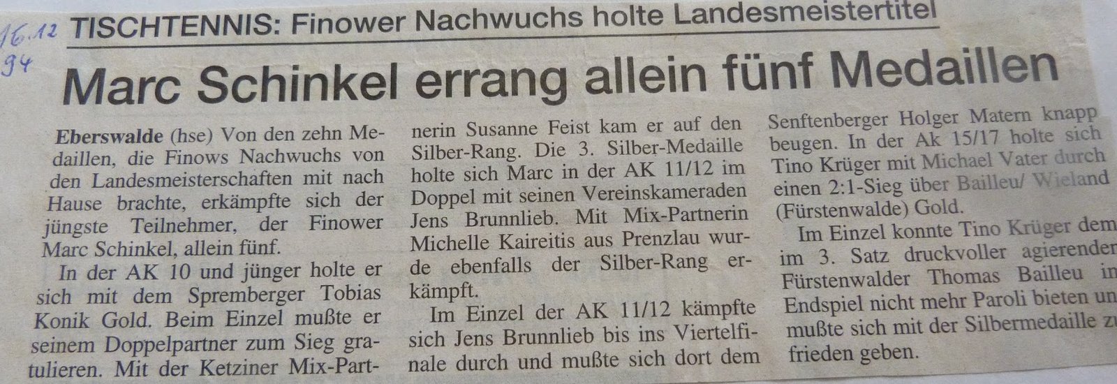 1994_12_16 Schinkel errang alleine fünf Medaillen (LEM)